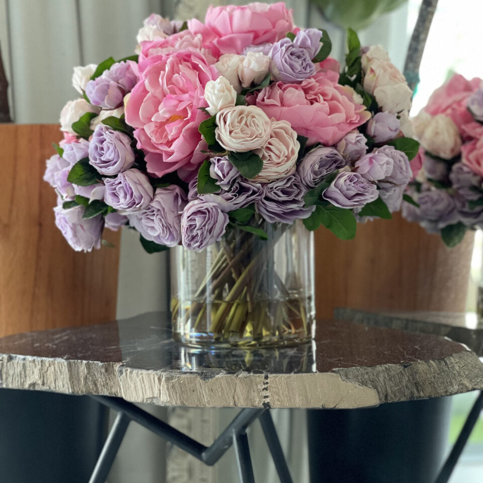 Spring Bloom Bouquet in 7″ Glass Cylinder